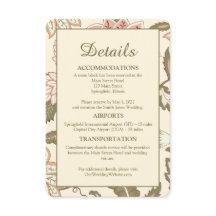Vintage Floral Wedding Travel & Accommodation