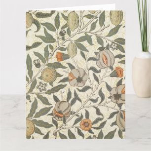 Vintage Floral William Morris Fruit Art Nouveau Thank You Card