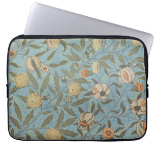 Vintage Floral William Morris Fruit Blue Floral Laptop Sleeve