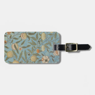 Vintage Floral William Morris Fruit Blue Floral Luggage Tag