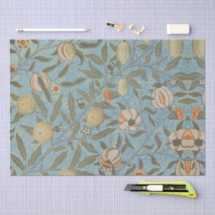 Vintage Floral William Morris Fruit Blue Floral Tissue Paper