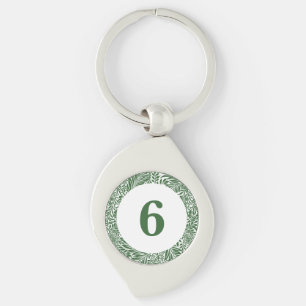 Vintage Floral William Morris Willow Bough Green Key Ring