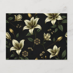 Vintage Floral with Green Foliage Postcard