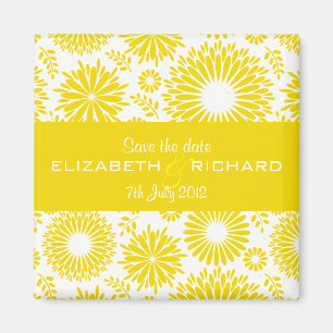 Vintage floral yellow Magnet