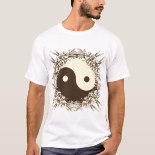 Vintage Floral Yin Yang T-Shirt