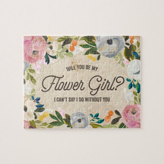 Vintage Florals | Flower Girl Puzzle (Horizontal)
