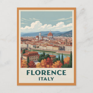Vintage Florence Italy Cathedral Travel Postcard