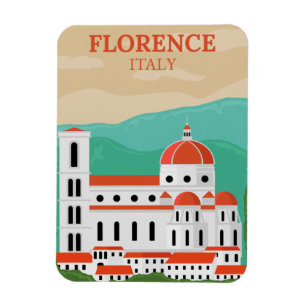 Vintage Florence Italy Travel Souvenir Magnet