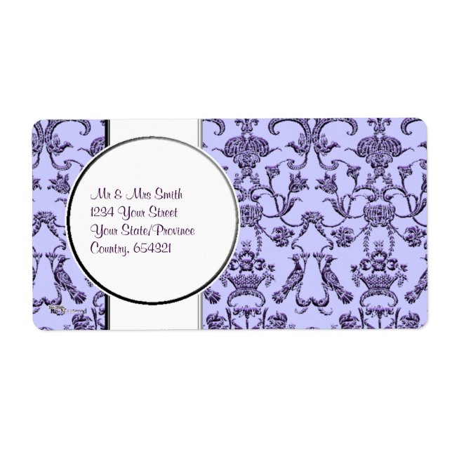 Vintage Florentine Damask (Lilac) (Front)