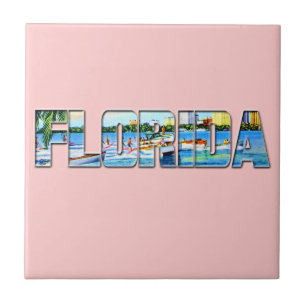 Vintage Florida Ceramic Tile