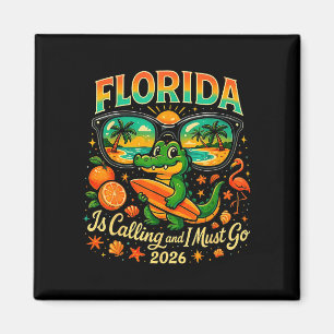 Vintage florida gator surfing retro beach 2026 top magnet