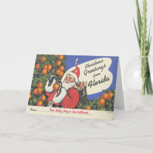 Vintage Florida Greeting Folded Greeting Card