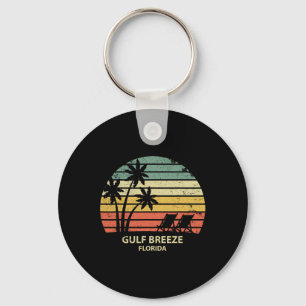 Vintage Florida Gulf Breeze Beach T Shirt Cool Ret Key Ring