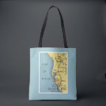 Vintage Florida Gulf of Mexico Tote Bag<br><div class="desc">A rare,  retro map of Florida's Gulf Coast repurposed featuring our gulf of Mexico!</div>