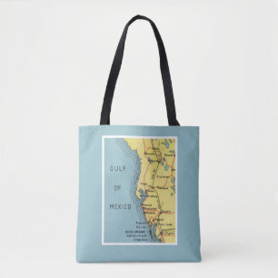 Vintage Florida Gulf of Mexico Tote Bag