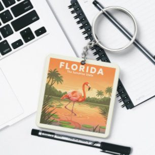 Vintage Florida Key Ring