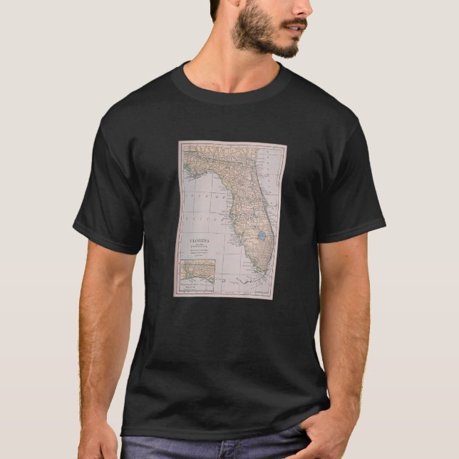 Vintage Florida Map (1923) T-Shirt (Front)