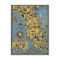Vintage Florida Map Post Card
