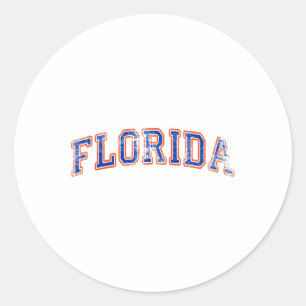 Vintage Florida Men Florida Women Retro Florida Ci Classic Round Sticker