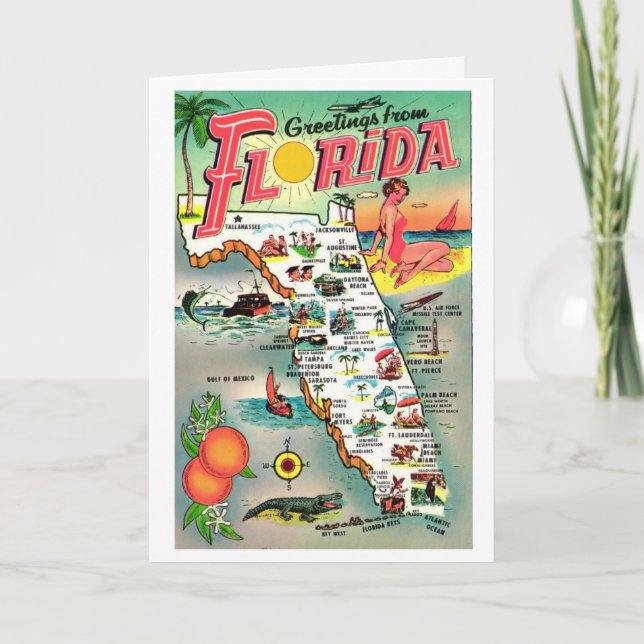 Vintage Florida Paradise Card (Front)