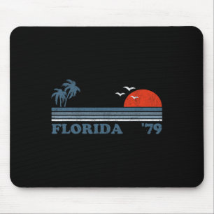Vintage Florida Retro Beach Sunset Surfing Vacatio Mouse Pad