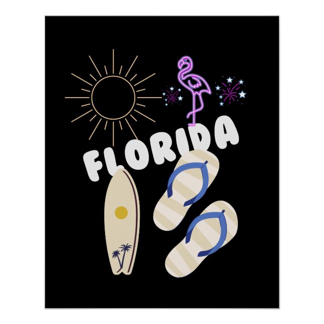 vintage florida retro poster (Front)