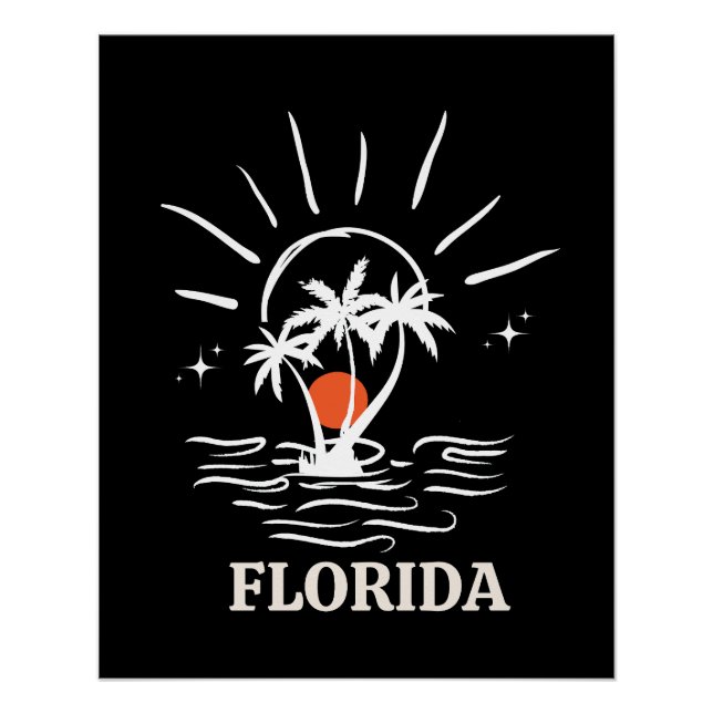 vintage florida retro poster (Front)