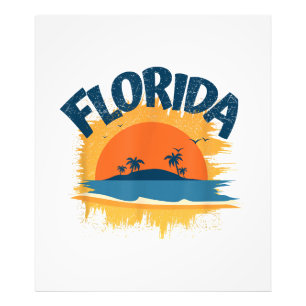 Vintage Florida Retro Tee Design Sunshine Photo Print