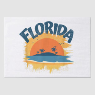 Vintage Florida Retro Tee Design Sunshine Tissue Paper