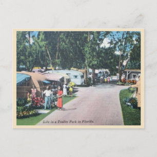 Vintage Florida Trailer Park Postcard