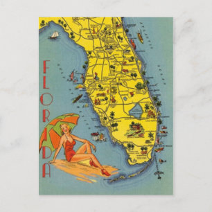 Vintage Florida, USA - Postcard