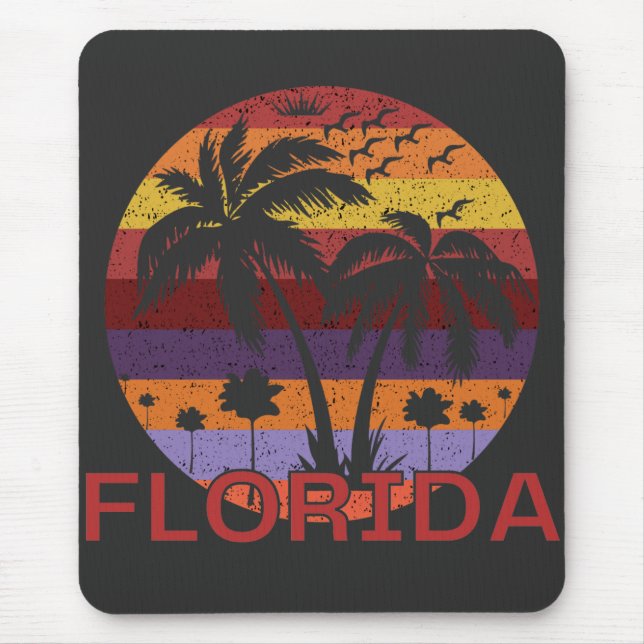 Vintage Florida USA Summer Beach Mouse Pad (Front)