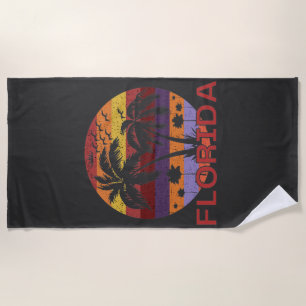 Vintage Florida USA Summer Beach Towel