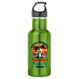 Vintage Florida Vacation Family Trip 2026 532 Ml Water Bottle
