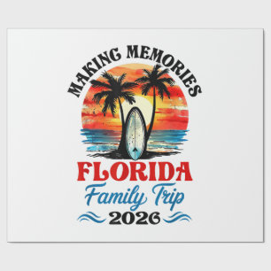 Vintage Florida Vacation Family Trip 2026 Wrapping Paper