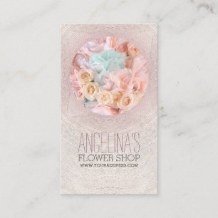 Vintage Florist Elegant Flower Circle Card