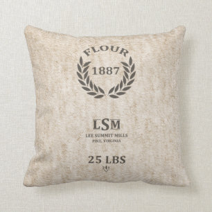 Vintage Flour Sack Cushion