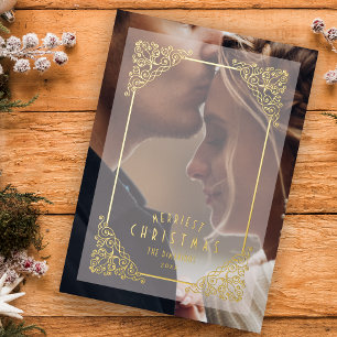 Vintage Flourish Christmas Overlay Vellum Effect