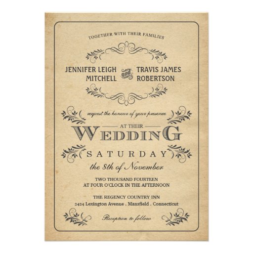 Parchment Wedding Invitations 4