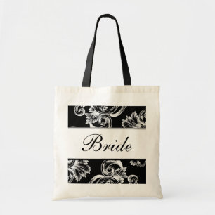 Vintage Flourish (White) Tote Bag