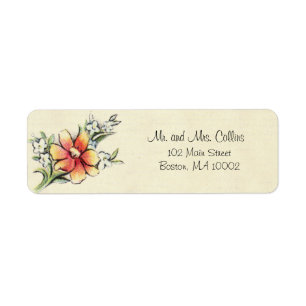 Vintage Flower Address Labels