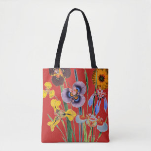 Vintage Flower All Over Pattern Tote Bag