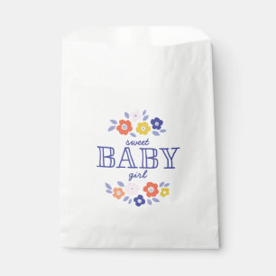 Vintage Flower Cascade Baby Shower Favour Bag