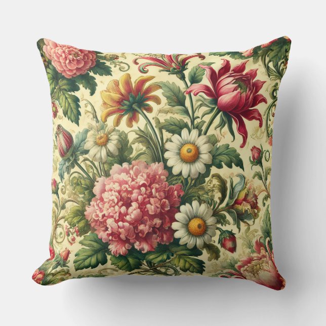 vintage flower cushion (Front)