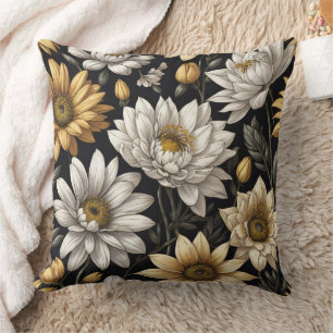 vintage flower design cushion