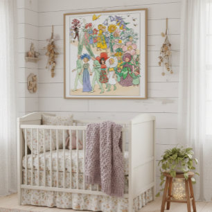 Vintage Flower Festival by Elsa Beskow  Poster