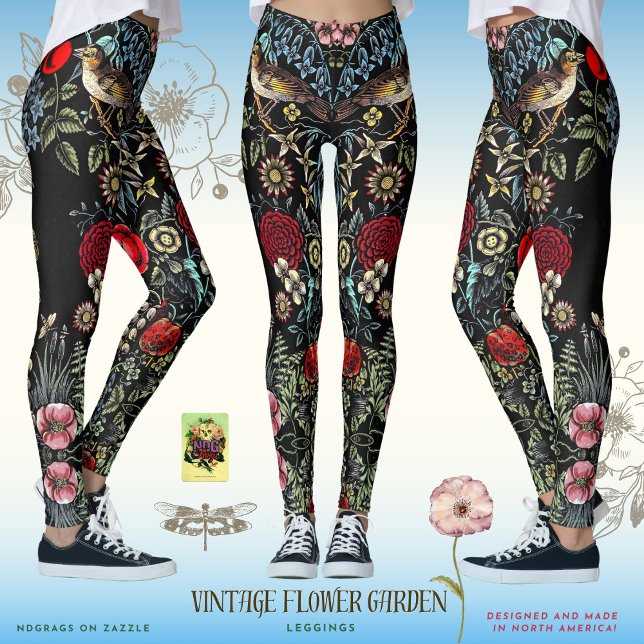 Vintage Flower Garden Leggings (Creator Uploaded)