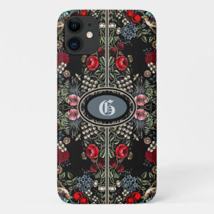 Vintage Flower Garden Monogrammed iPhone 11 Case