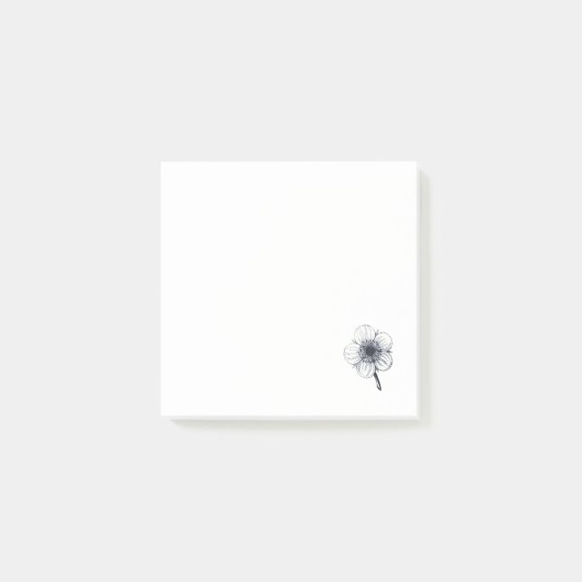 Vintage flower illustration. post-it notes (Front)