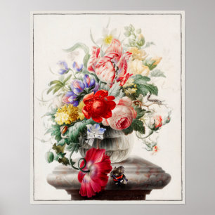 Vintage Flower Illustration Poster
